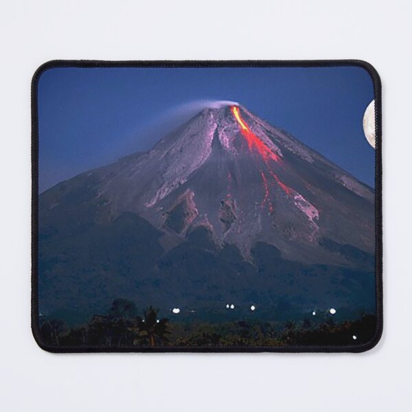 Item preview, Volcano Eruption Mount Merepi, Indonesia Full Moon  designed and sold by Nostrathomas66.