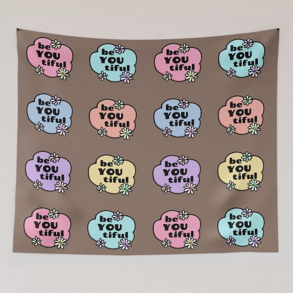 Item preview, Beautiful BeYOUtiful Colorful Cloud With Daisies - Kawaii Motivational Aesthetic designed and sold by ViewerEqualsPhoton.