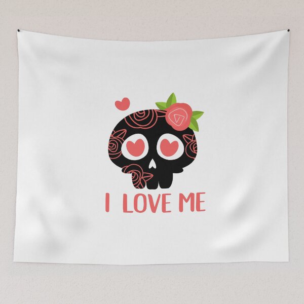 Item preview, i love me skull designs designed and sold by BeautyArtsHub.