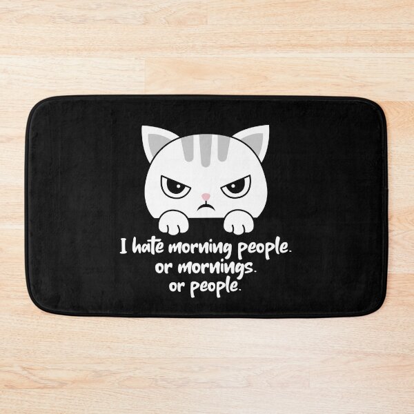 Item preview, I hate morning people or mornings or people. Grumpy cat designed and sold by Rebel-Design.