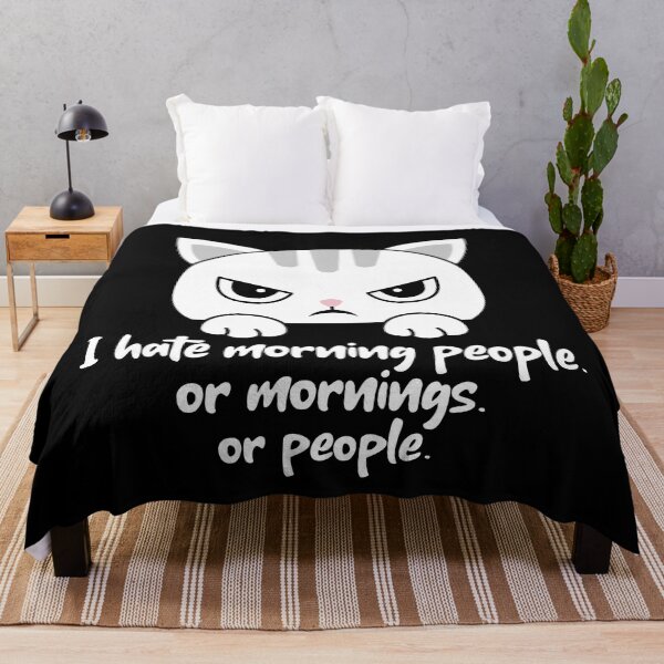 Item preview, I hate morning people or mornings or people. Grumpy cat designed and sold by Rebel-Design.