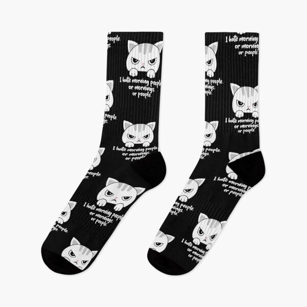 Item preview, I hate morning people or mornings or people. Grumpy cat designed and sold by Rebel-Design.