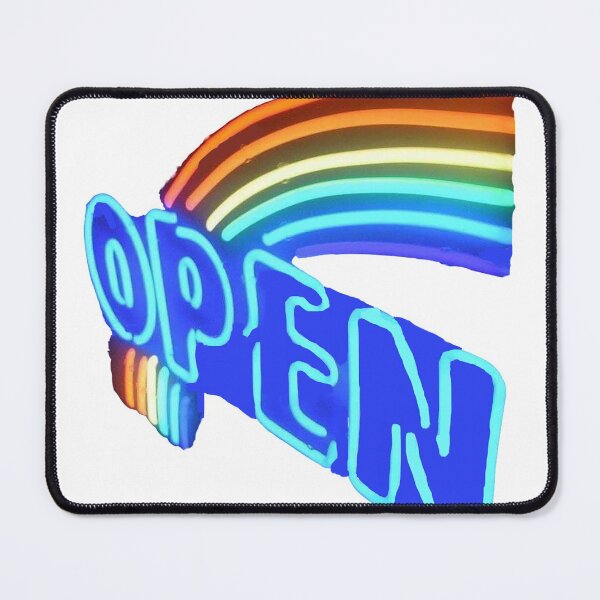 Item preview, Open Neon Rainbow sign, Bright colorful design designed and sold by Nostrathomas66.