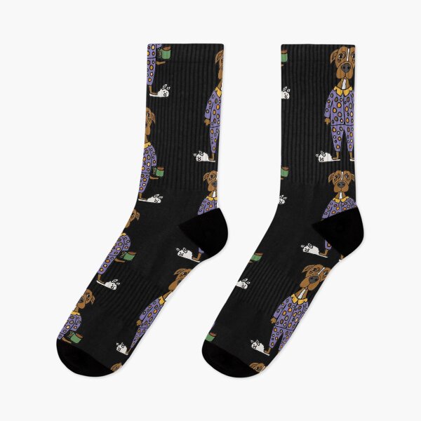Item preview, Funny Pit bull Dog in Pajamas and Bunny Slippers designed and sold by Nature's Fancy.