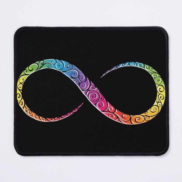 Neurodiversity Pride Black Mouse Pad