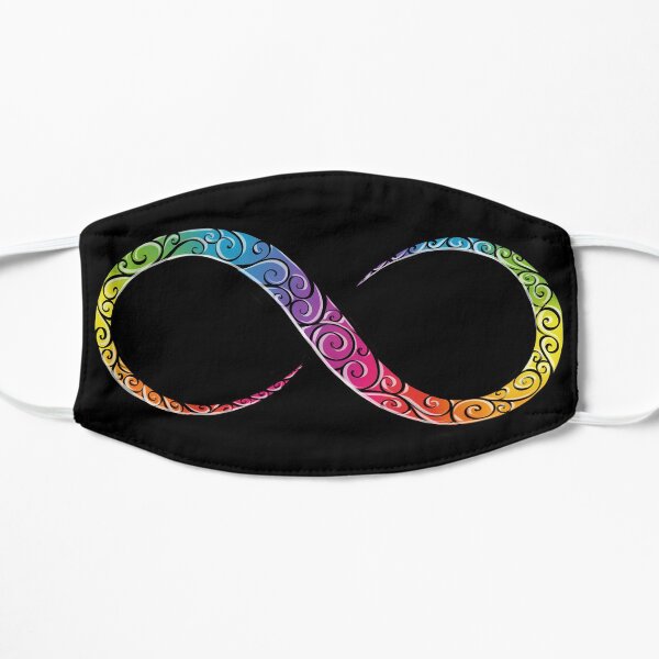 Neurodiversity Pride Black Flat Mask