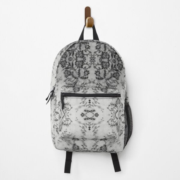 Artikelvorschau, Chic Contrast Black and White Symmetric Floral Lace Repeat Pattern entworfen und verkauft von LaceySkies.
