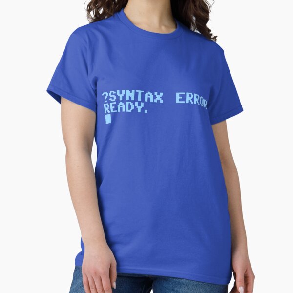 Vista previa del artículo con la obra «Error de sintaxis listo para 8 bits (indicador C64)», diseñado y vendido por Nordwind.
