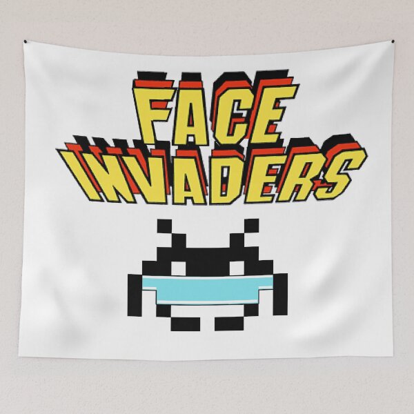 Item preview, Face Invaders (80s Gaming Mask Parody) designed and sold by animalsaremean.