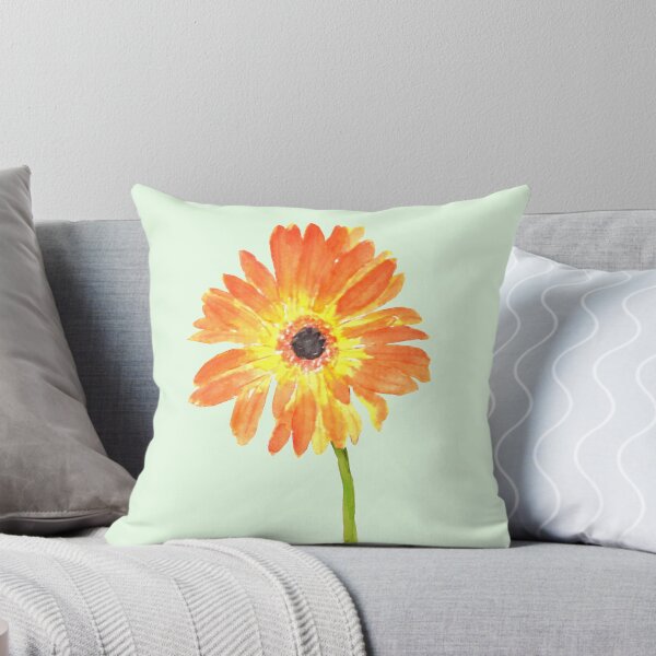 Artikelvorschau, handgemalte orange Gerbera entworfen und verkauft von SelenePaintings .