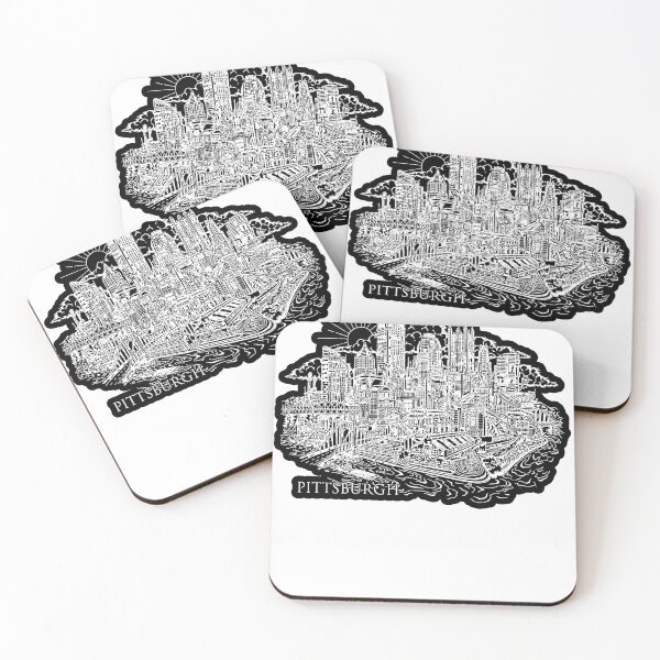 Item preview, THE PITTSBURGH VINTAGE MAP STICKER AND SHIRT  designed and sold by GetonOver.