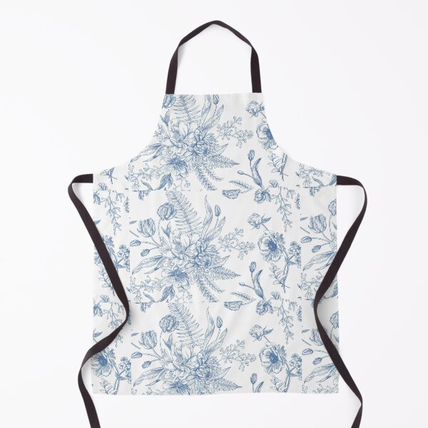 Item preview, Blue toile flowers designed and sold by aleyna22.