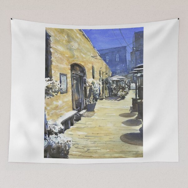 Item preview, Elizabeth City, NC alleyway- Pailin's Alley.  Watercolor painting of Pailins Alley in Elizabeth City designed and sold by rfoxphoto.