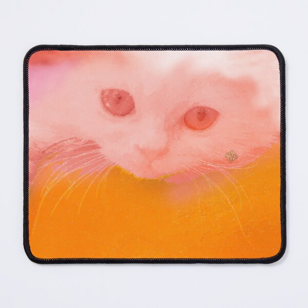 Item preview, White Persian Fluffy Cat Vanda Portrait in Orange (Photo by ACCI) designed and sold by VanyssaGraphics.