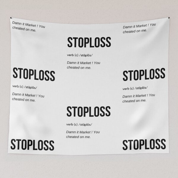 Item preview, Stop Loss Definition (Black) designed and sold by TraderShirts.