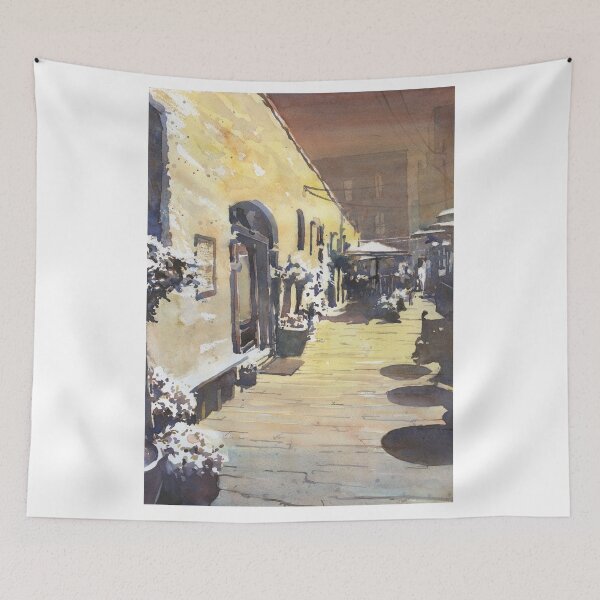 Item preview, Elizabeth City, NC alleyway- Pailin's Alley.  Watercolor painting of Pailins Alley designed and sold by rfoxphoto.