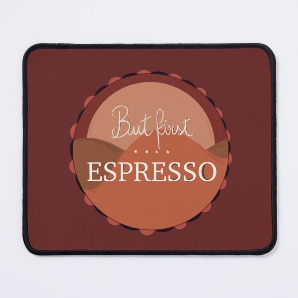 Item preview, But First Espresso Handwritten Circle Design designed and sold by bubblyshades.
