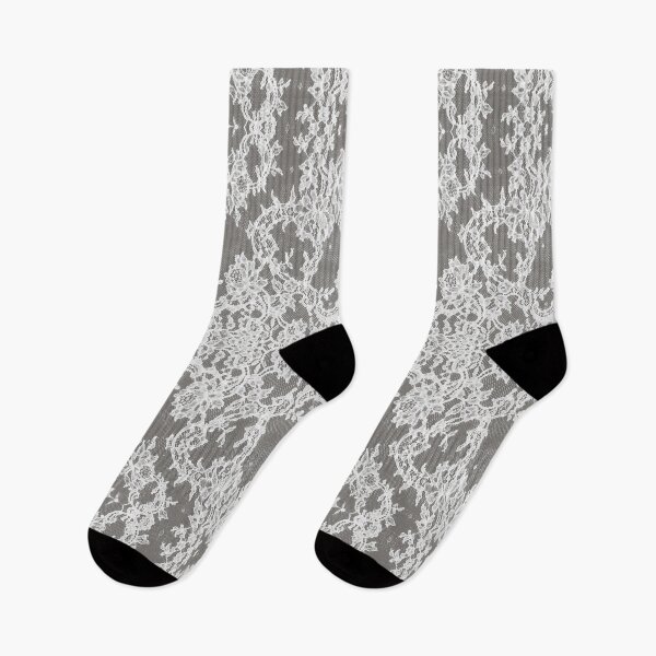 Item preview, Chic Pastel Beige and White Symmetric Floral Lace Repeat Pattern  designed and sold by LaceySkies.