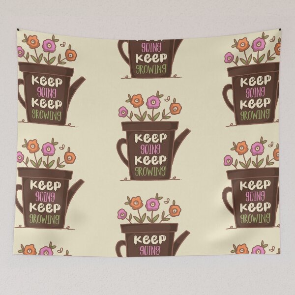 Item preview, cool keep going keep growing flower pot Motivational quote  designed and sold by MHassan92.