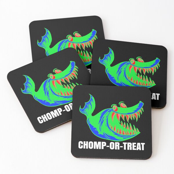 Item preview, Halloween Trick-or-Treat Creepy Cute Cartoon Shark Monster designed and sold by CharJens.