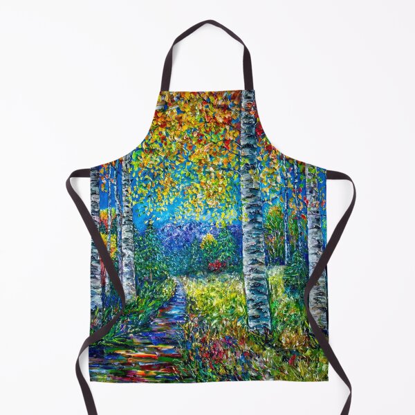 Item preview, Nocturne Blue Palette Knife Aspen Trees - A Textured Masterpiece designed and sold by Rocky Mountain Artistry.