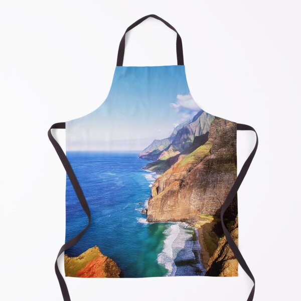 Item preview, Aerial Photograph Of The Isolated Hawaii North Na Pali Tropical Coastline - Nā Pali Coast State by OLena Art designed and sold by Rocky Mountain Artistry.