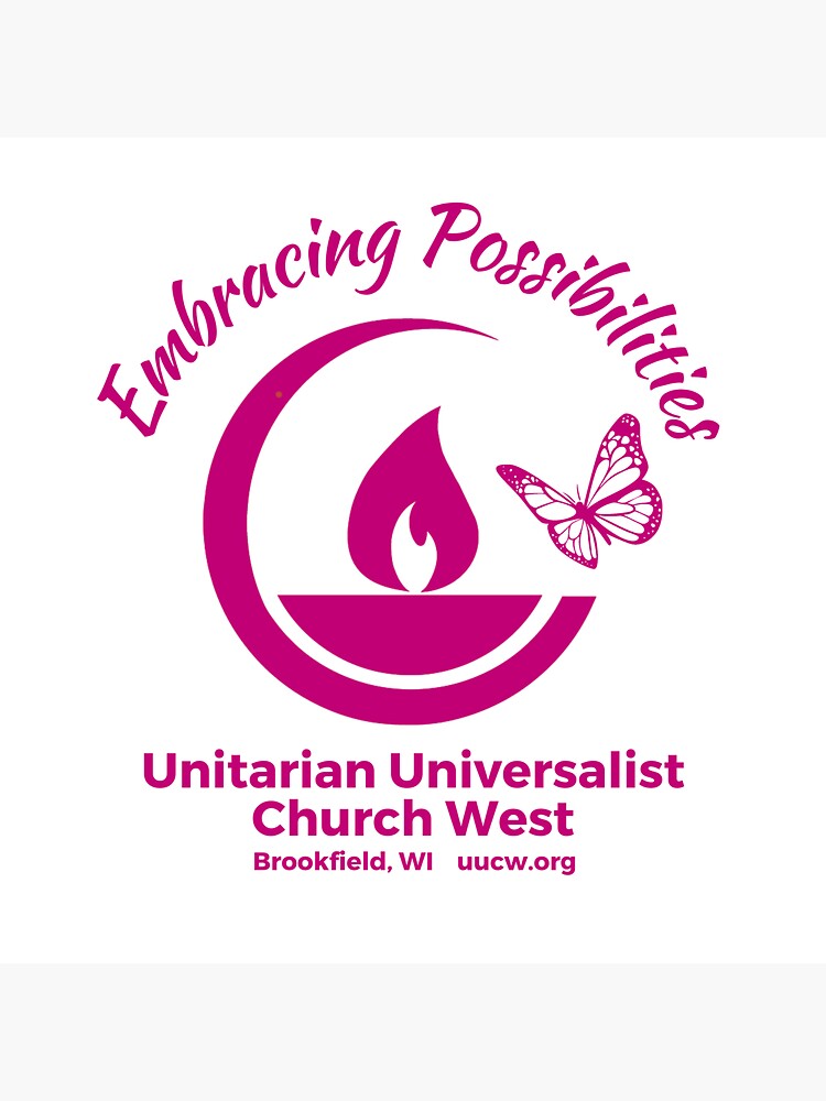 Thumbnail 3 of 3, Sticker, Embracing Possibilities (pink) designed and sold by UUCW.