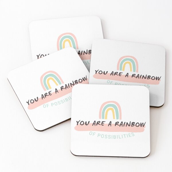 Item preview, You are a rainbow of possibilities Quote Sticker designed and sold by Shery's Studio.