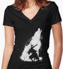 Abyss Warrior Women's Fitted V-Neck T-Shirt