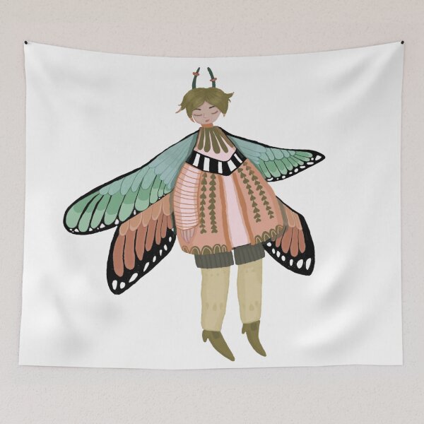 Item preview, Whimisical Fairy Butterfly Girl - Pastel Illustration  designed and sold by mumblesmusic.