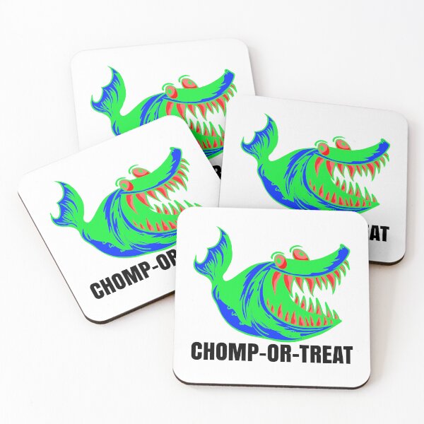 Item preview, Halloween Trick-or-Treat Creepy Cute Cartoon Shark Monster designed and sold by CharJens.