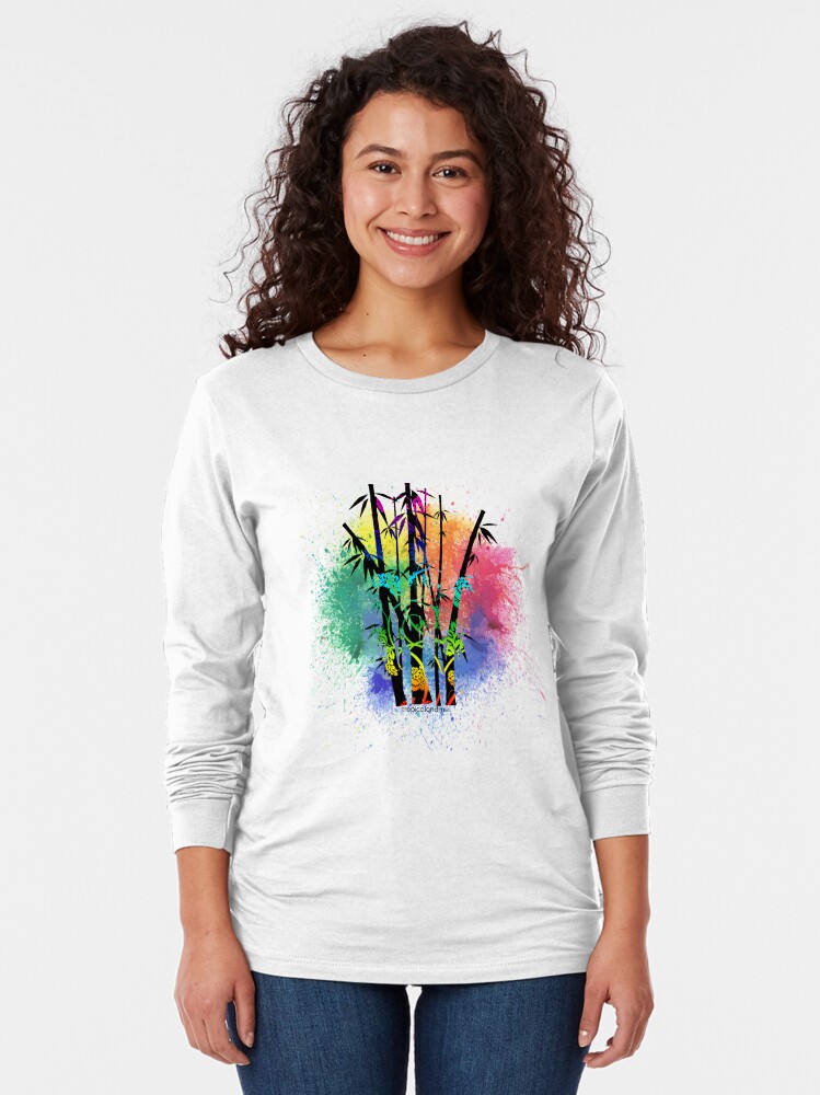 Thumbnail 2 of 5, Long Sleeve T-Shirt, Bamboo Splash designed and sold by PosiQuotez.