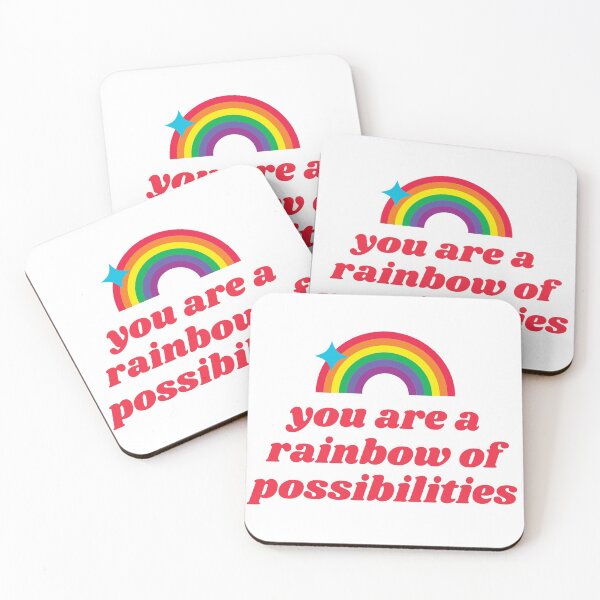 Item preview, You are a rainbow of possibilities Quote Sticker designed and sold by Shery's Studio.