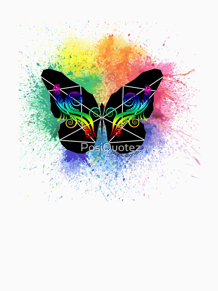 Thumbnail 7 of 7, Classic T-Shirt, Butterfly Splash designed and sold by PosiQuotez.