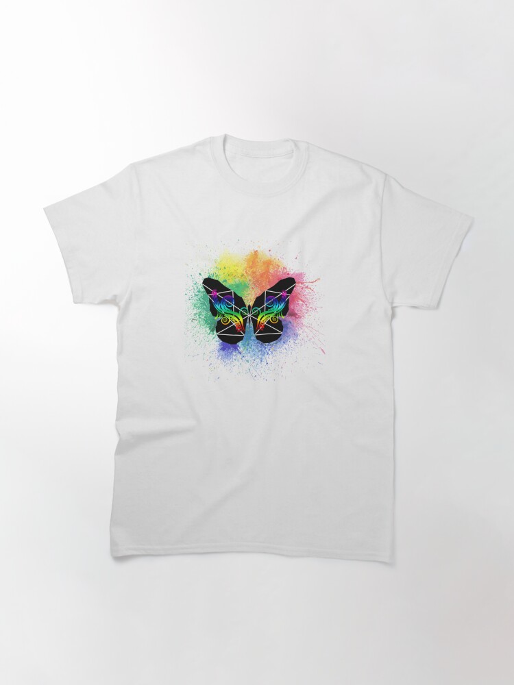 Thumbnail 3 of 7, Classic T-Shirt, Butterfly Splash designed and sold by PosiQuotez.