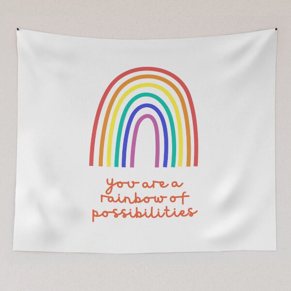 Item preview, You are a rainbow of possibilities Quote Sticker designed and sold by Shery's Studio.