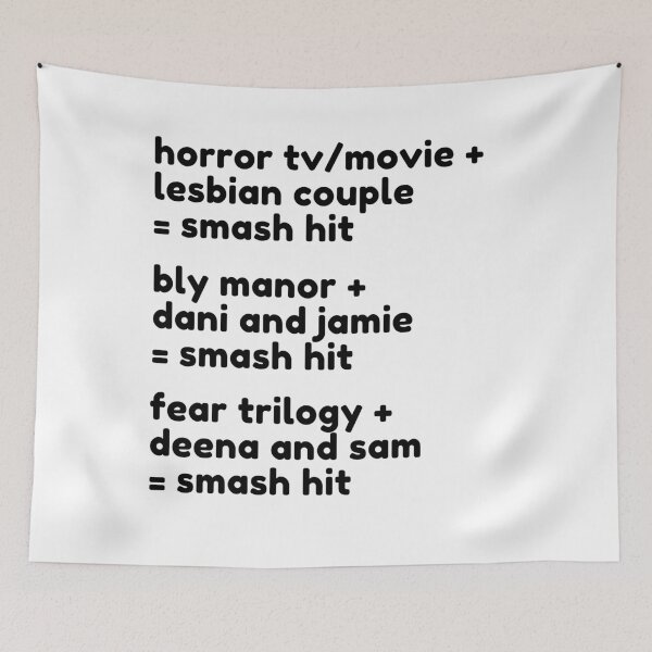 Item preview, Horror TV/Movie with Lesbian Couple Equals Smash Hit (Black) designed and sold by OutofFocusShop.