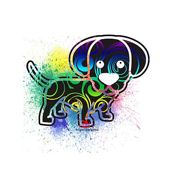 Artwork thumbnail, Cute Puppy Splash by PosiQuotez