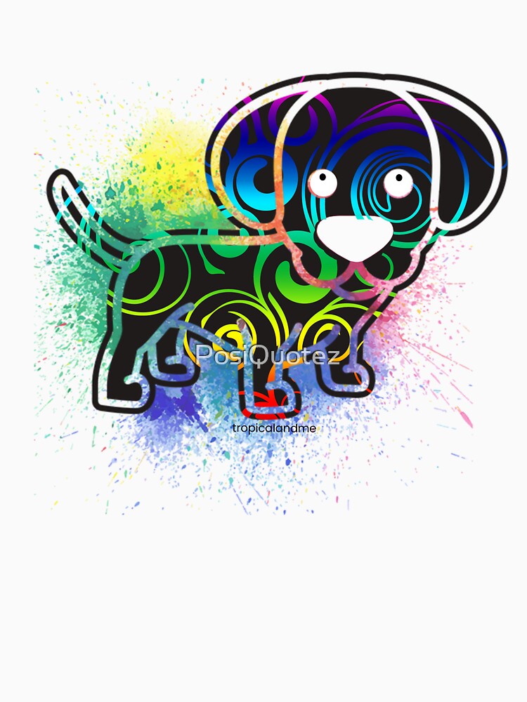 Thumbnail 7 of 7, Classic T-Shirt, Cute Puppy Splash designed and sold by PosiQuotez.