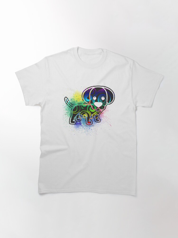Thumbnail 3 of 7, Classic T-Shirt, Cute Puppy Splash designed and sold by PosiQuotez.