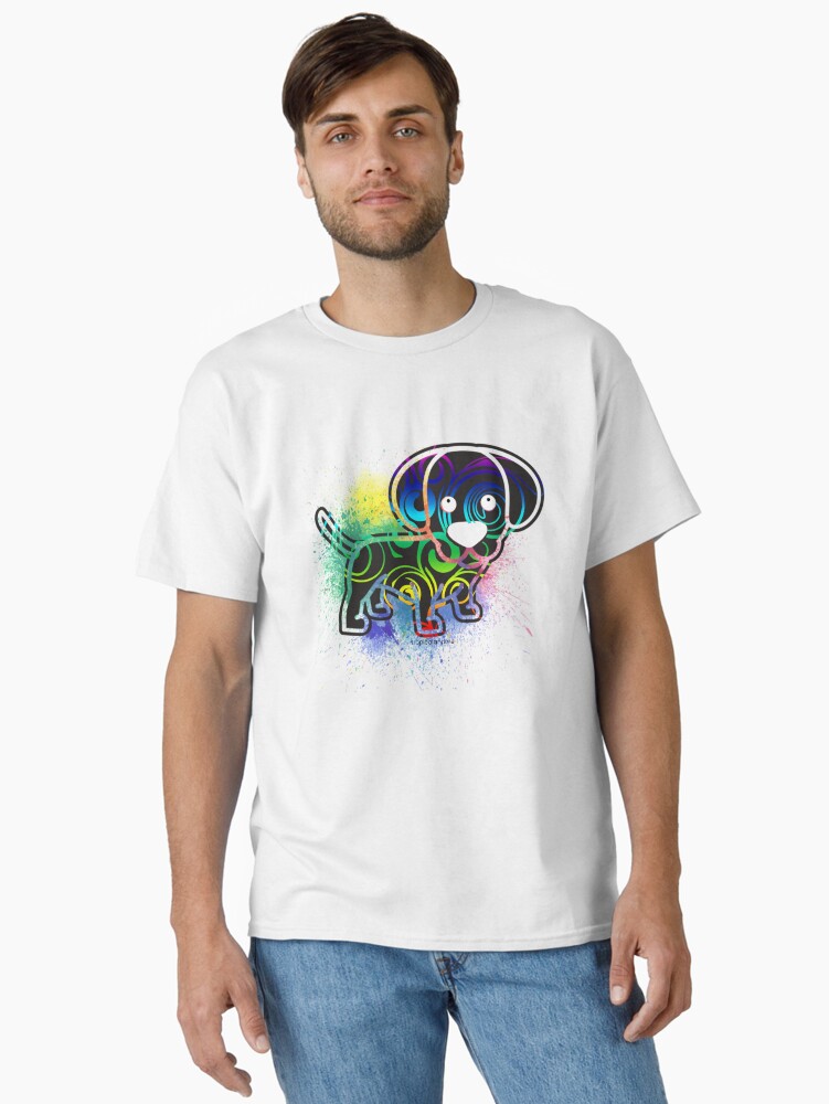 Thumbnail 1 of 7, Classic T-Shirt, Cute Puppy Splash designed and sold by PosiQuotez.