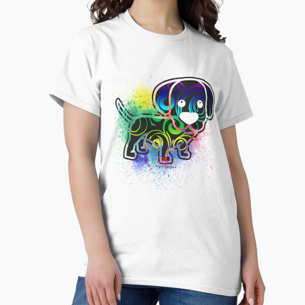 Cute Puppy Splash Classic T-Shirt