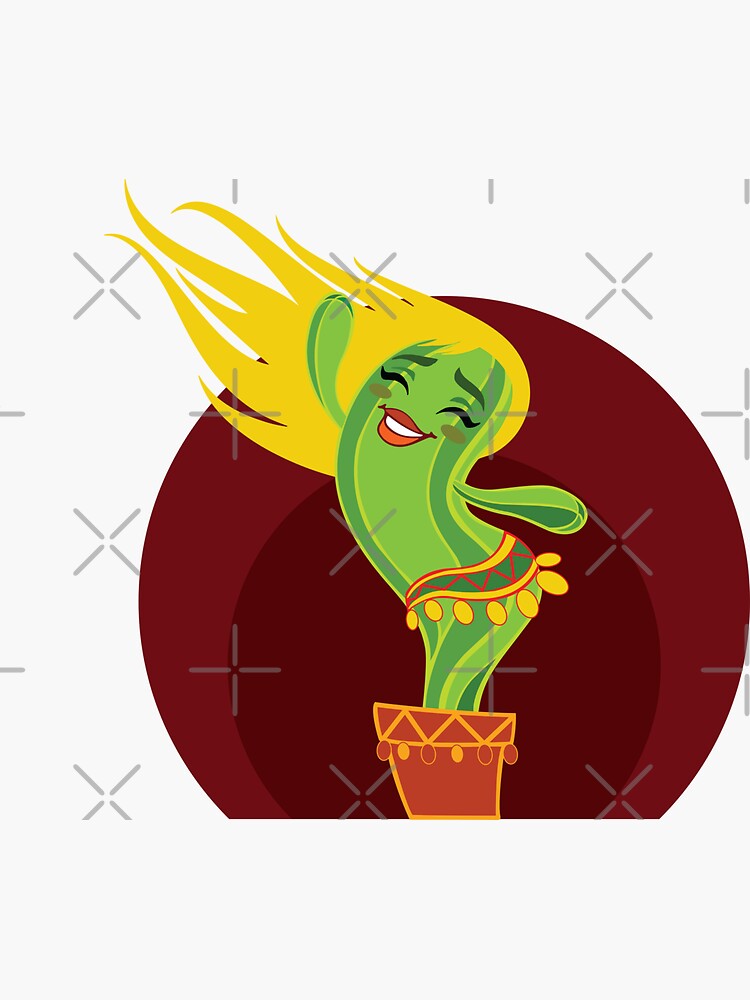 &ldquo;Dancing Cactus&rdquo; Sticker for Sale by IrisDesign20 | Redbubble
