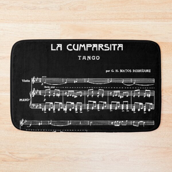 Item preview, La Cumparsita Tango White on Black Sheet Music Poster designed and sold by infinitetango.