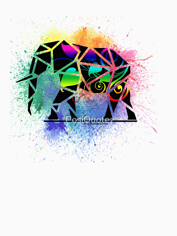 Thumbnail 7 of 7, Classic T-Shirt, Elephant Splash designed and sold by PosiQuotez.