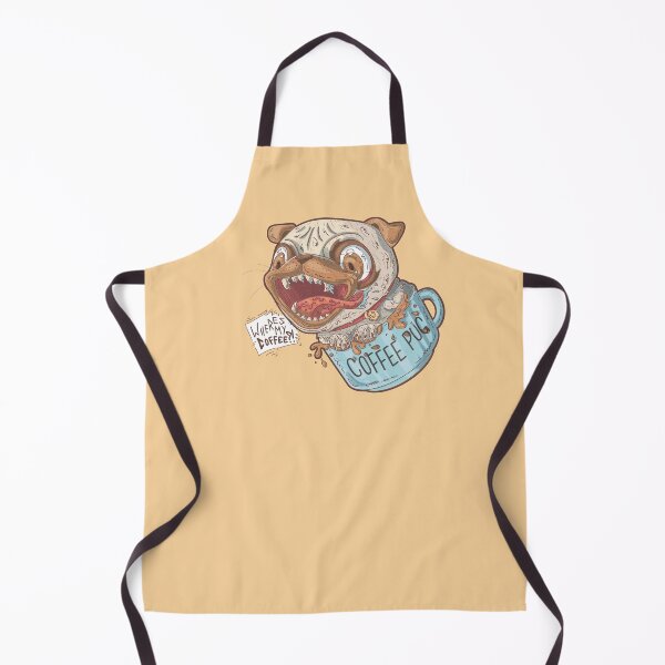 Item preview, Coffee Pug pun character designed and sold by SPIRIMAL.