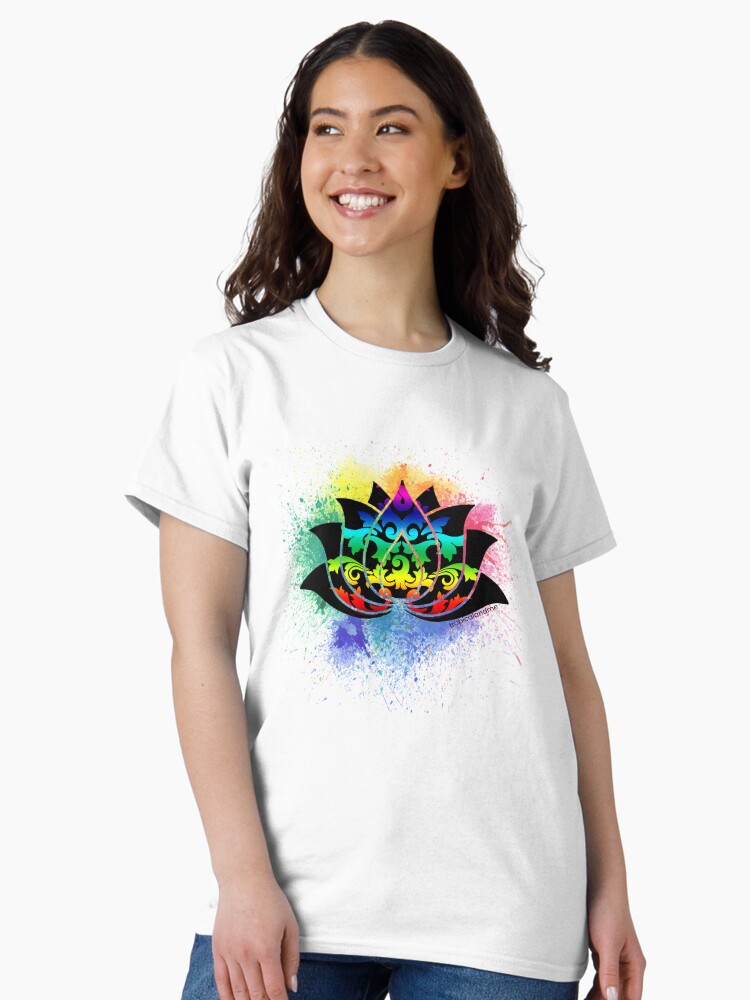 Thumbnail 2 of 7, Classic T-Shirt, Flower Splash designed and sold by PosiQuotez.