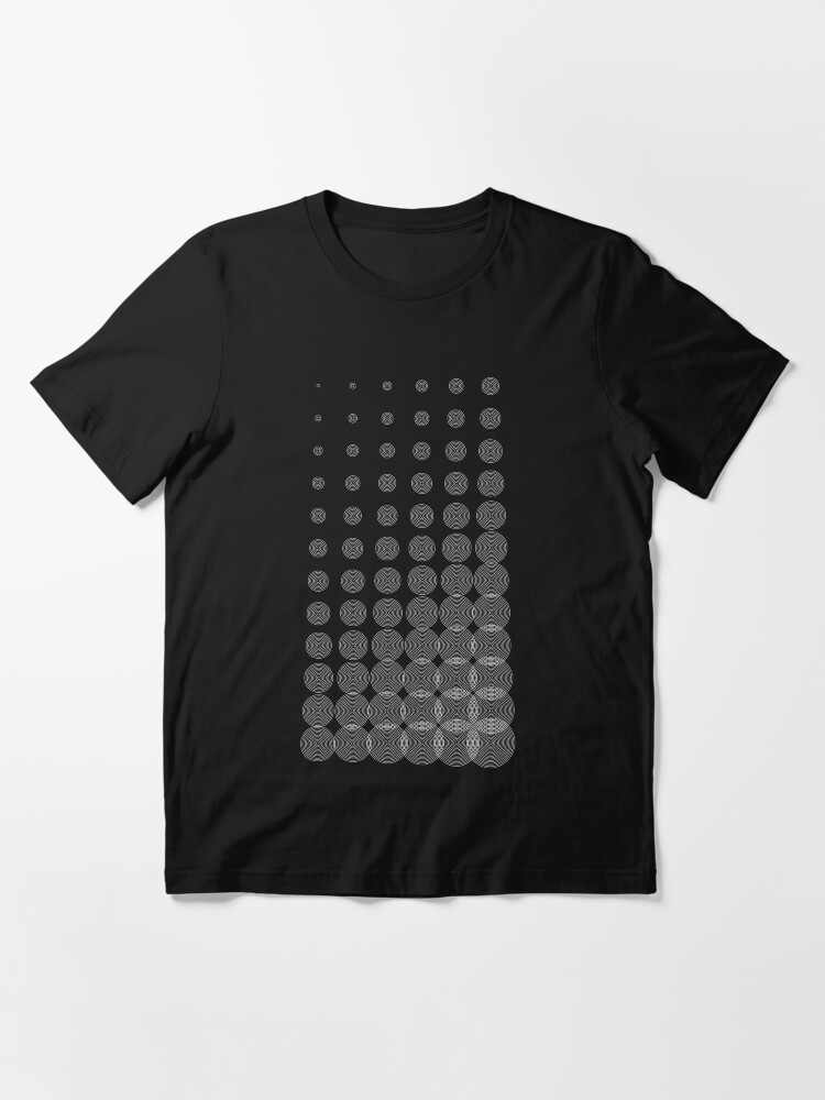 Alternate view of Growing Concentric Circles (White on Dark Shirt) Essential T-Shirt