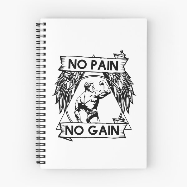 Item preview, No Pain No Gain Motivational Bodybuilding Gym Arnold Schwarzenegger Design designed and sold by Princeps-.