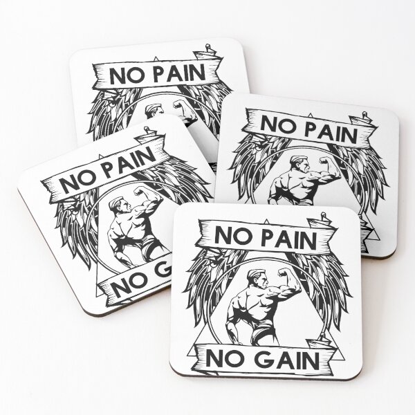 Item preview, No Pain No Gain Motivational Bodybuilding Gym Arnold Schwarzenegger Design designed and sold by Princeps-.